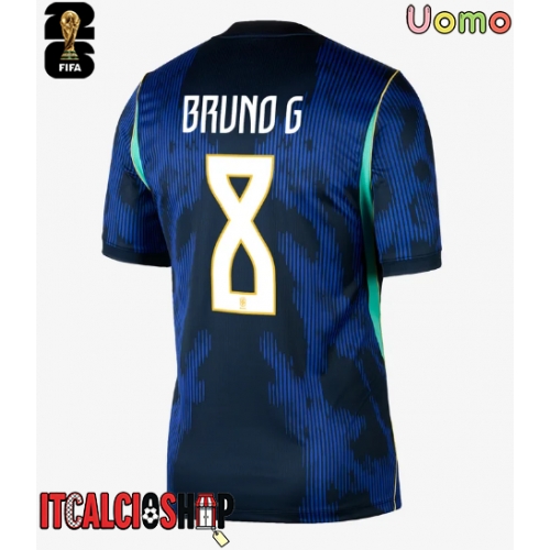 Brasile Bruno Guimaraes #8 Seconda Maglia Mondiali 2026 Manica Corta